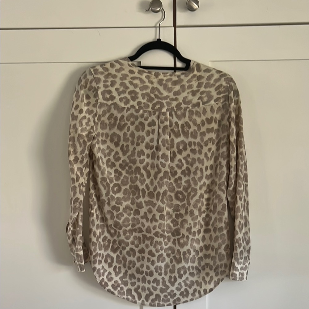 Equipment Leopard Print Button-Up Blouse - Picture 3 of 5
